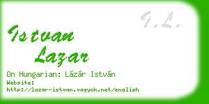 istvan lazar business card